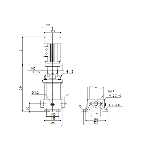 Насос Grundfos CR1-2 A-A-A-E-HQQE 1x220/240 50HZ заказать со складов по всей России