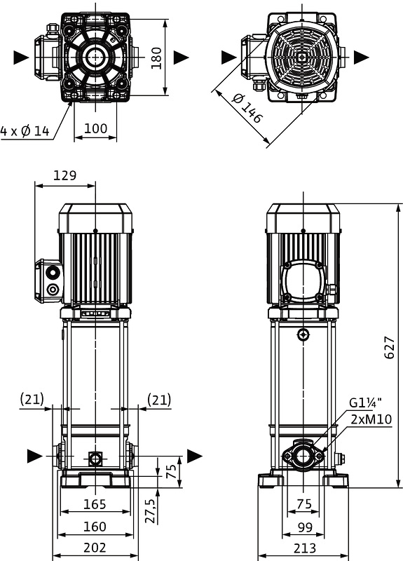 Насос Wilo MEDANA CV1-L.606-1/E/E/16O заказать со складов по всей России