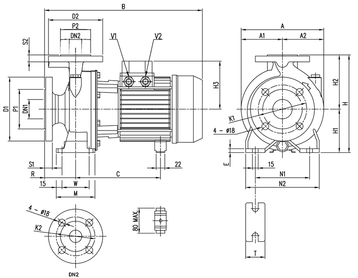 Насос Ebara 3D E/I 40-200/7.5 IE3 купить по цене 73770 руб.