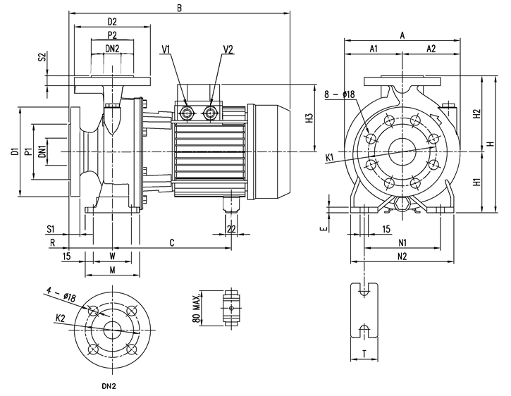 Насос Ebara 3D E/M 65-160/11 IE3 купить по цене "по запросу"