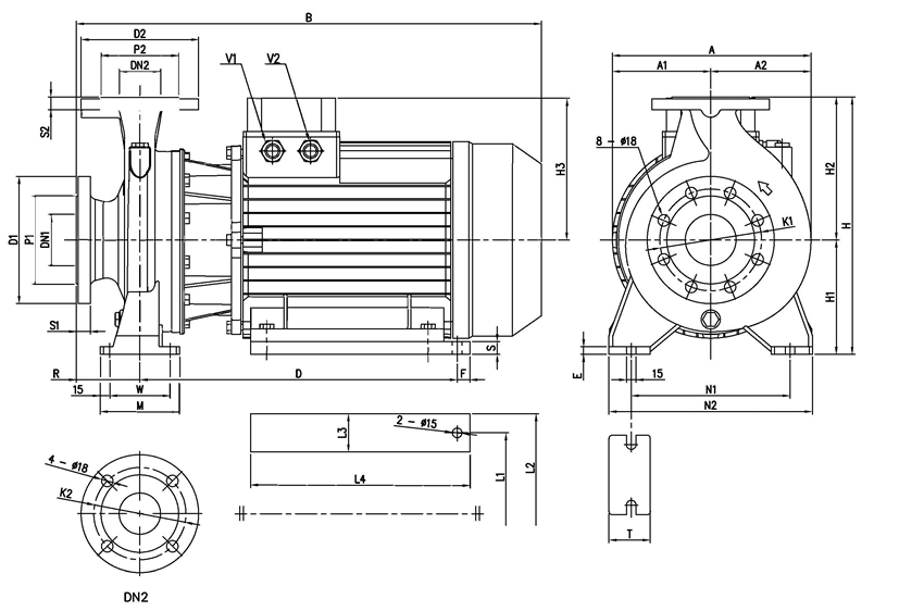 Насос Ebara 3D E/M 65-200/15 IE3 заказать со складов по всей России