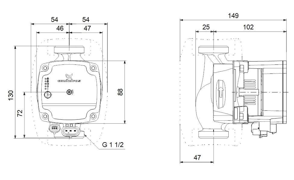 Насос Grundfos ALPHA1 L 25-40 130 1x230V 50Hz 6H оформить заказ с доставкой с ближайшего склада
