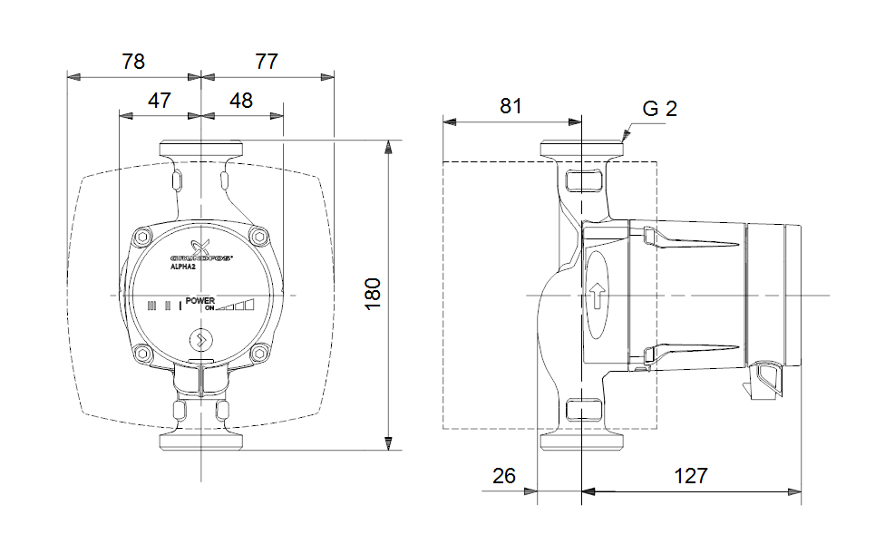 Насос Grundfos ALPHA 2 L 32-40 1x230V 50Hz 98286501 купить по цене "по запросу"