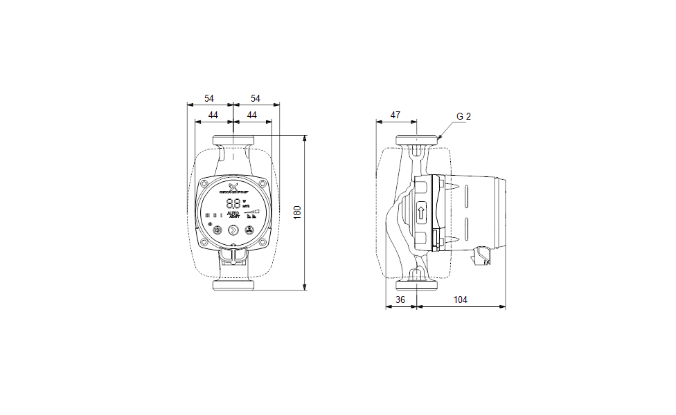 Насос Grundfos ALPHA2 32-40 180 1x230V 50Hz 6H купить по цене "по запросу"