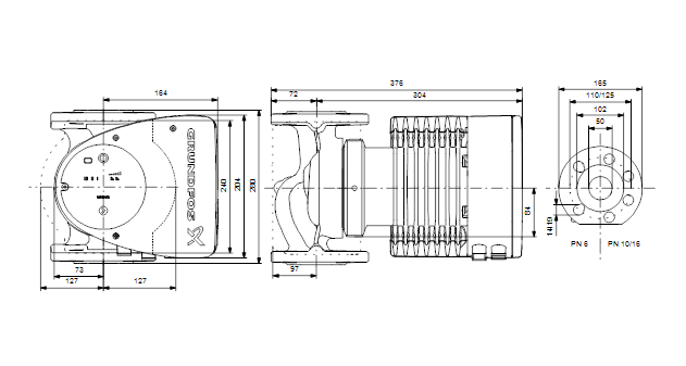 Насос Grundfos MAGNA1 50-180 F 280 1x230V PN6/10 купить по цене 172185 руб.
