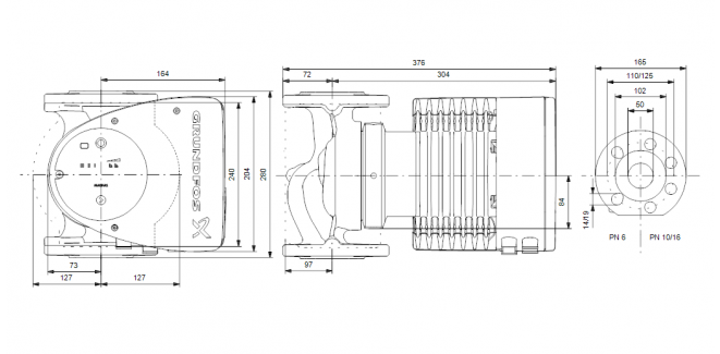 Насос Grundfos MAGNA1 65-120 F 340 1x230V PN6/10 оформить заказ с доставкой с ближайшего склада