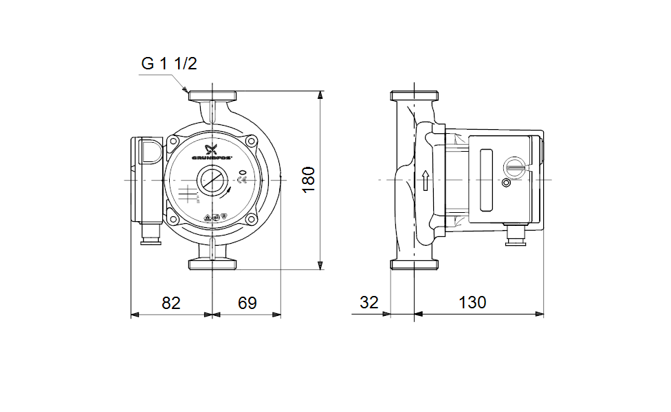 Насос Grundfos UPS25-120 180 1x230V 50Hz 9H оформить заказ с доставкой с ближайшего склада