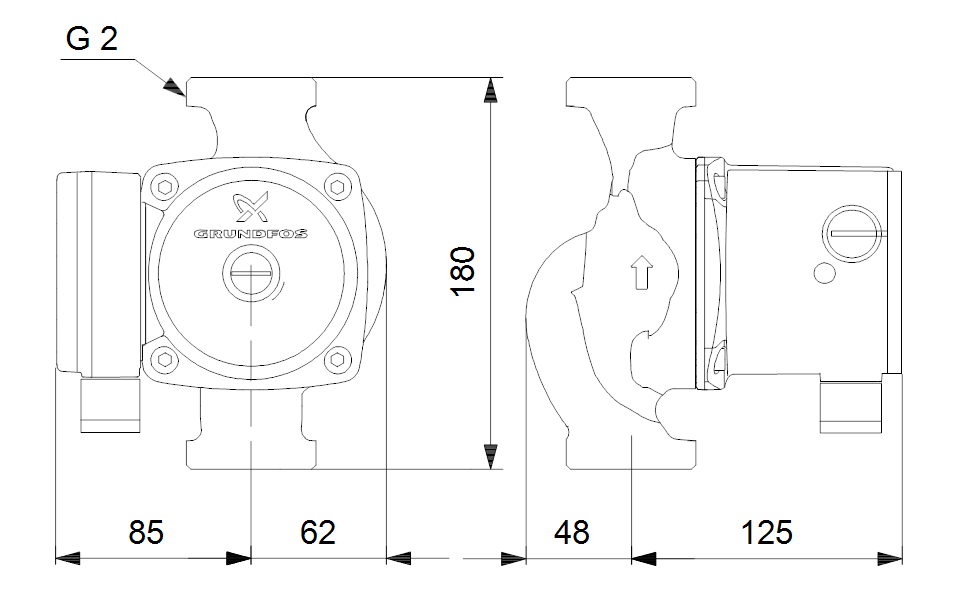 Насос Grundfos UPS32-80 N 180 1x230V 50Hz 9H оформить заказ с доставкой с ближайшего склада