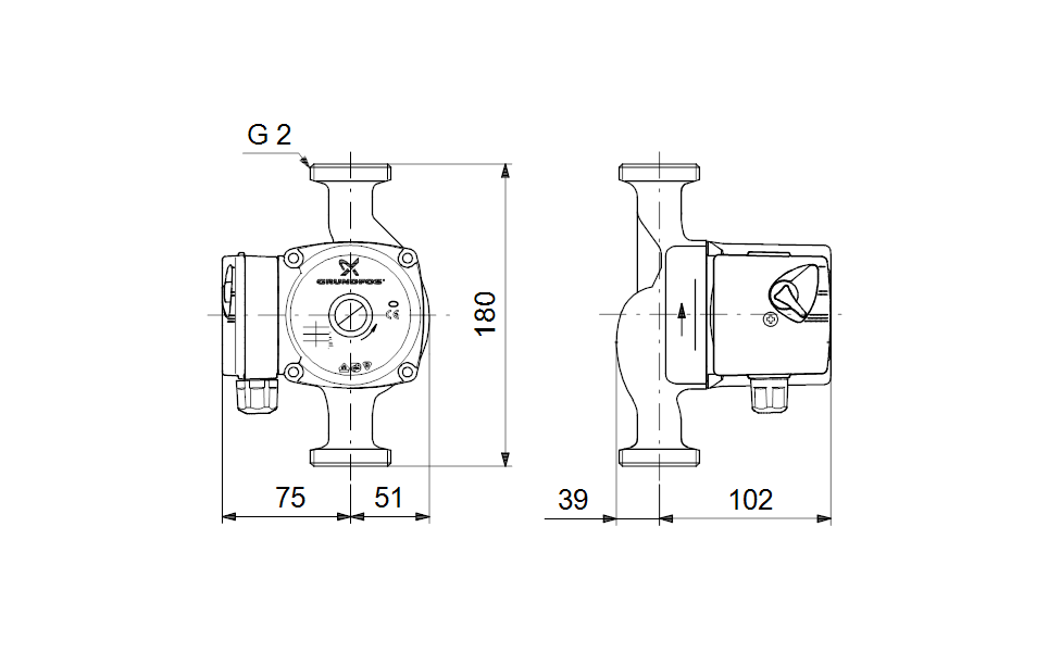 Насос Grundfos UPS32-40 180 1x230V 50Hz 9H купить по цене 18652 руб.