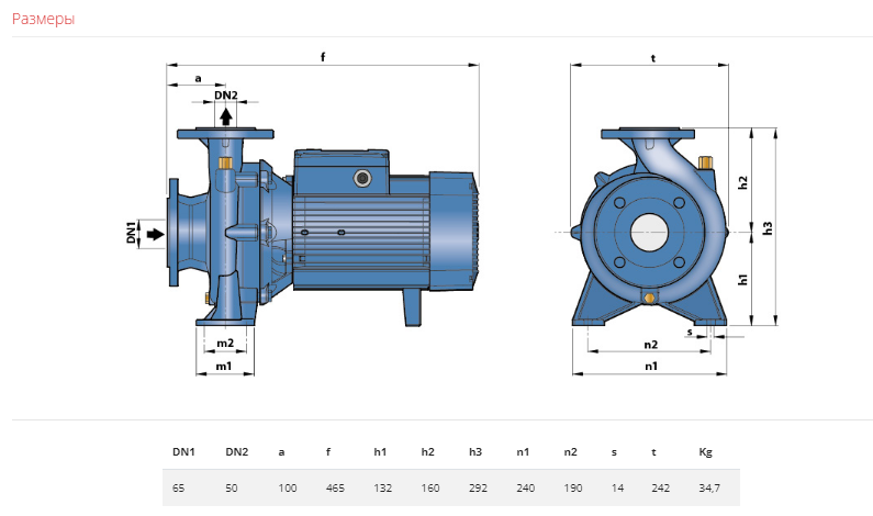 Насос Pedrollo F 50/125 B без контрфланцев купить по цене 115248 руб.