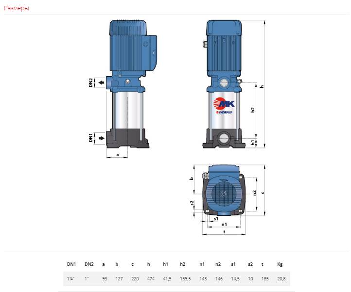 Насос Pedrollo MK 8/4 купить по цене 72912 руб.