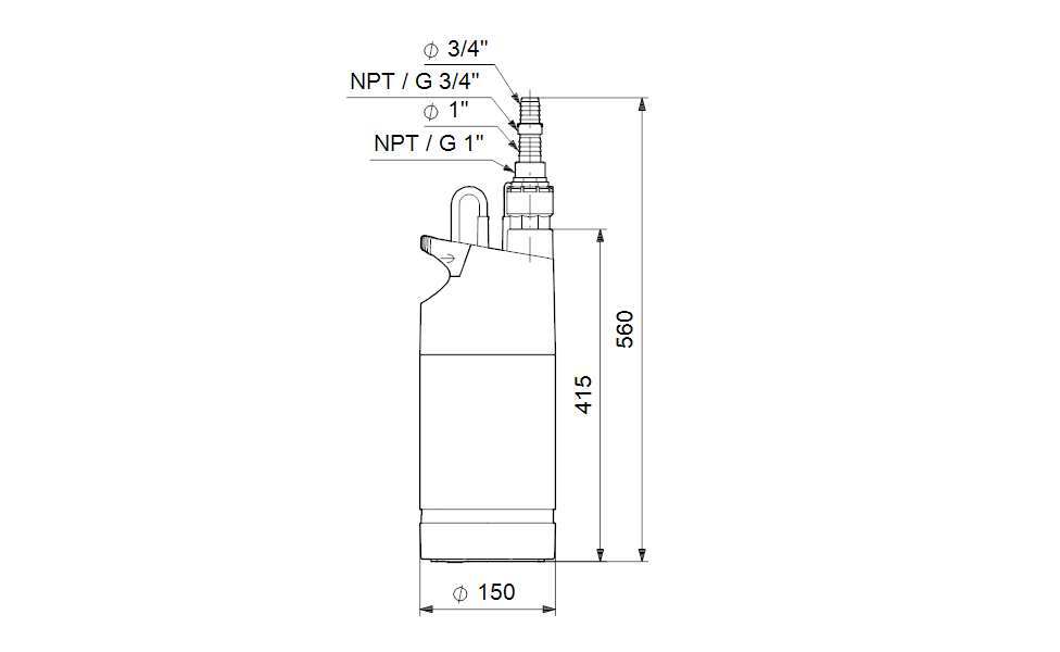 Насос Grundfos SB3-45 A 1x230V 50Hz 15m Schuko, GAS заказать со складов по всей России