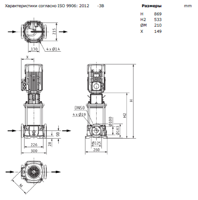 Насос Wilo HELIX FIRST V 2204-5/16/E/S/400-50 купить по цене 383672 руб.