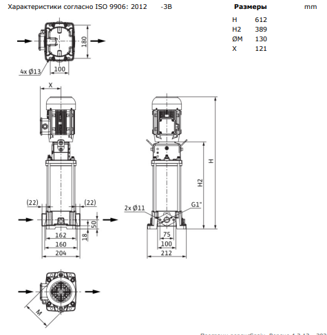 Насос Wilo HELIX FIRST V 206-5/16/E/S/400-50 купить по цене 206418 руб.