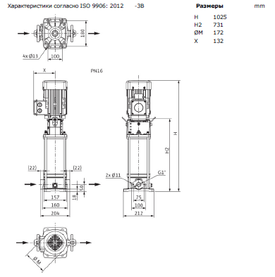 Насос Wilo HELIX V 418-1/16/E/S/400-50 купить по цене 278146 руб.