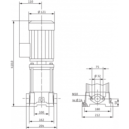 Насос Wilo Multivert MVIL 502-16/E/3-400-50-2 оформить заказ с доставкой с ближайшего склада