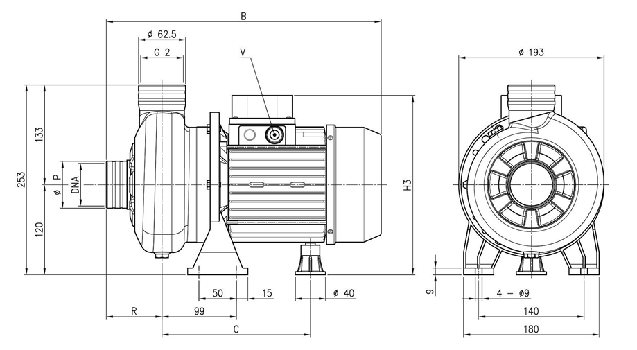 Насос Ebara DWO/I 400 IE3 купить с ближайшего склада