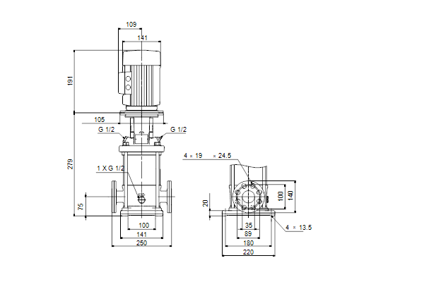 Насос Grundfos CR1-2 A-FGJ-A-V-HQQV заказать со складов по всей России
