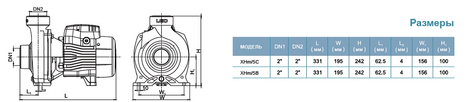 Насос  LEO EHm/5B с одним рабочим колесом оформить заказ с доставкой с ближайшего склада
