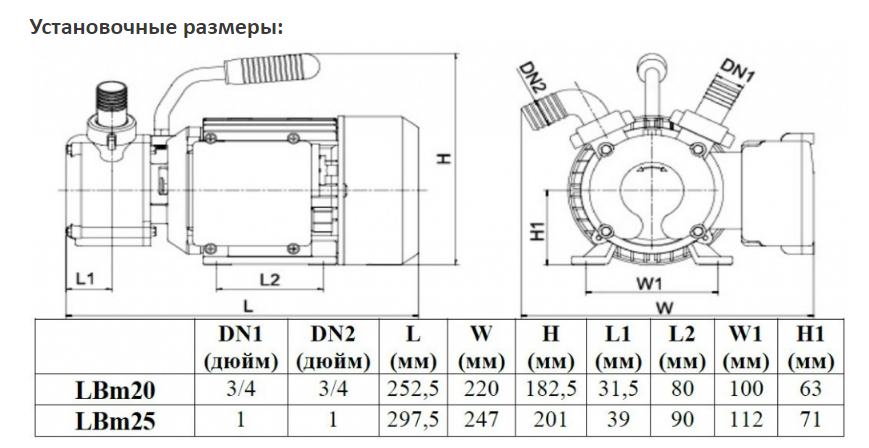 Насос LEO LBm20 оформить заказ с доставкой с ближайшего склада