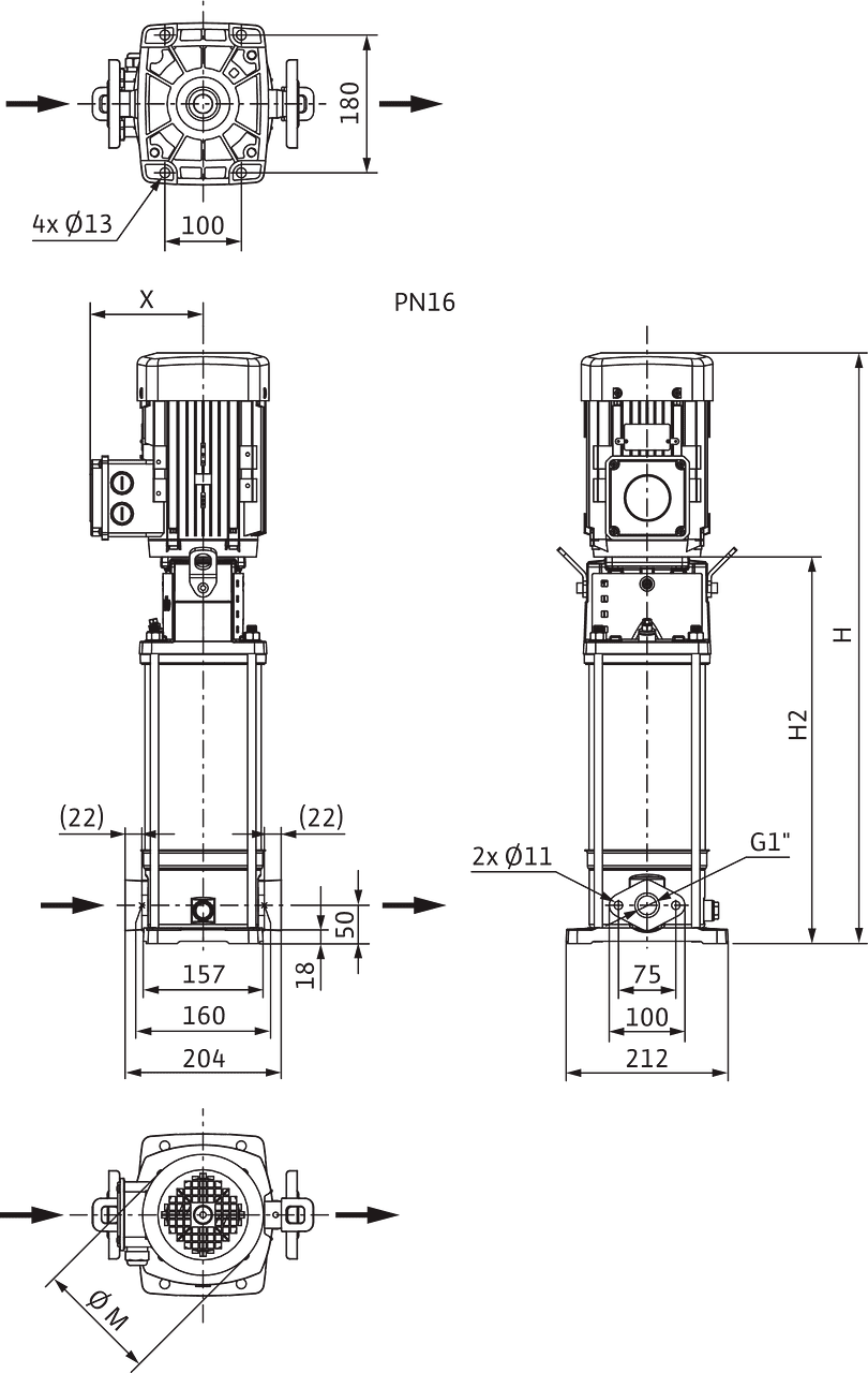 Насос Wilo HELIX V 206-1/16/E/S/400-50 купить по цене 205125 руб.