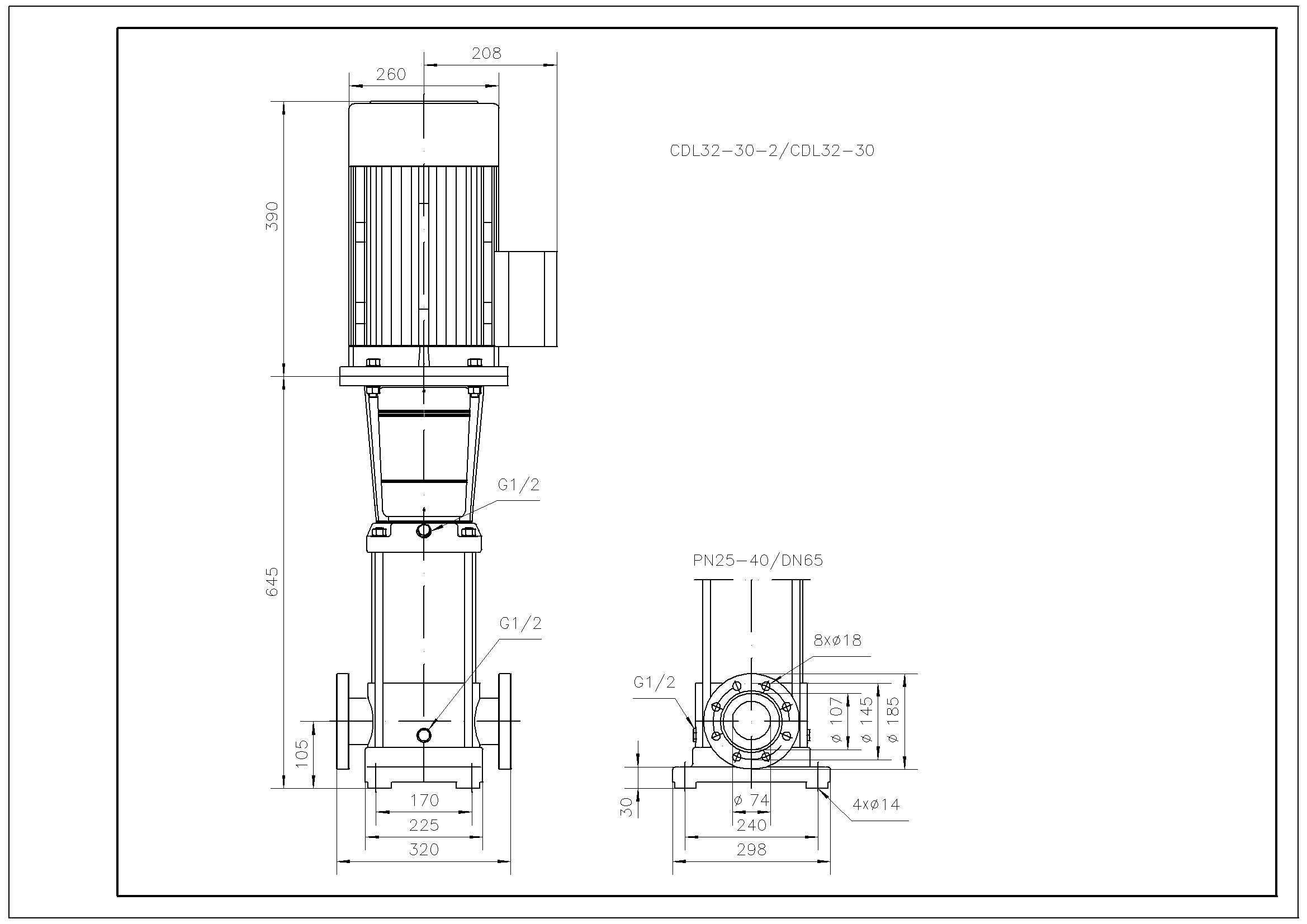 Насос CNP CDL32-30, 5,5 кВт, станд. фланец, 3х380В, 50 Гц, чугун, 70 С купить по цене "по запросу"