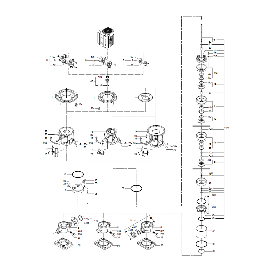 Насос Grundfos CR5-10 A-A-A-E-HQQE 3x230/400 50HZ купить с ближайшего склада