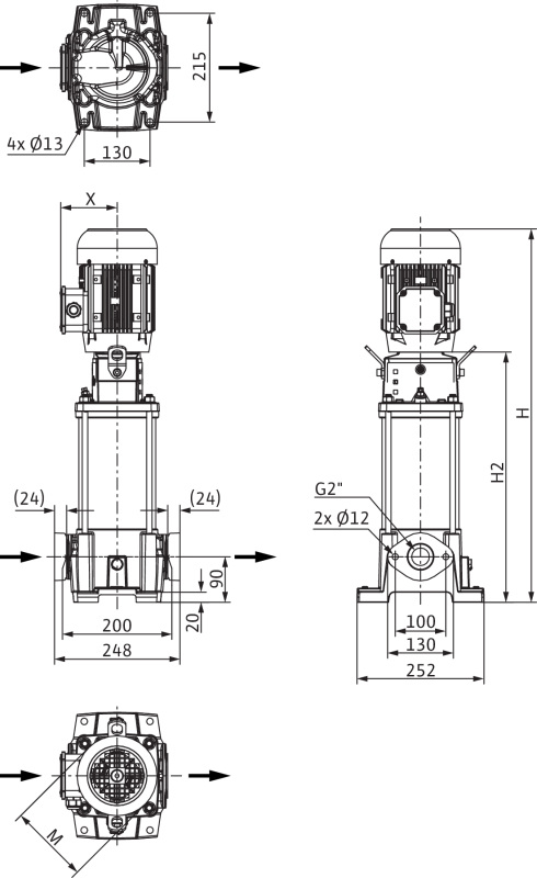 Насос Wilo HELIX FIRST V 1603-5/16/E/S/400-50 заказать со складов по всей России