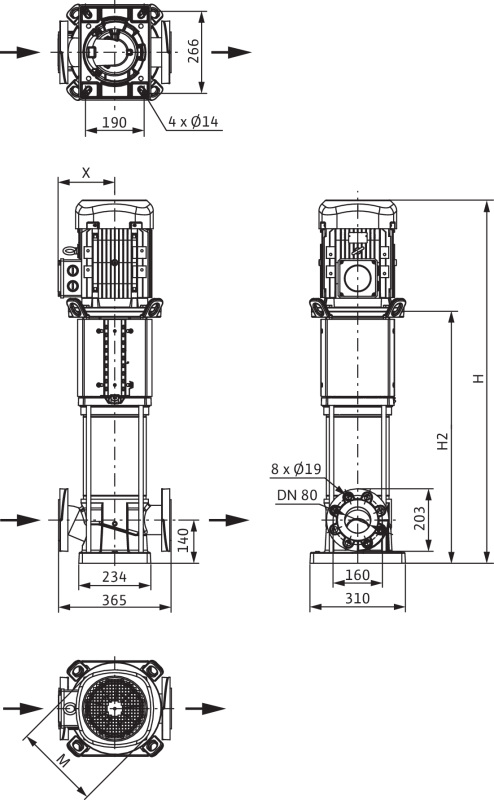 Насос Wilo HELIX V 5202-1/16/E/KS/400-50 заказать со складов по всей России