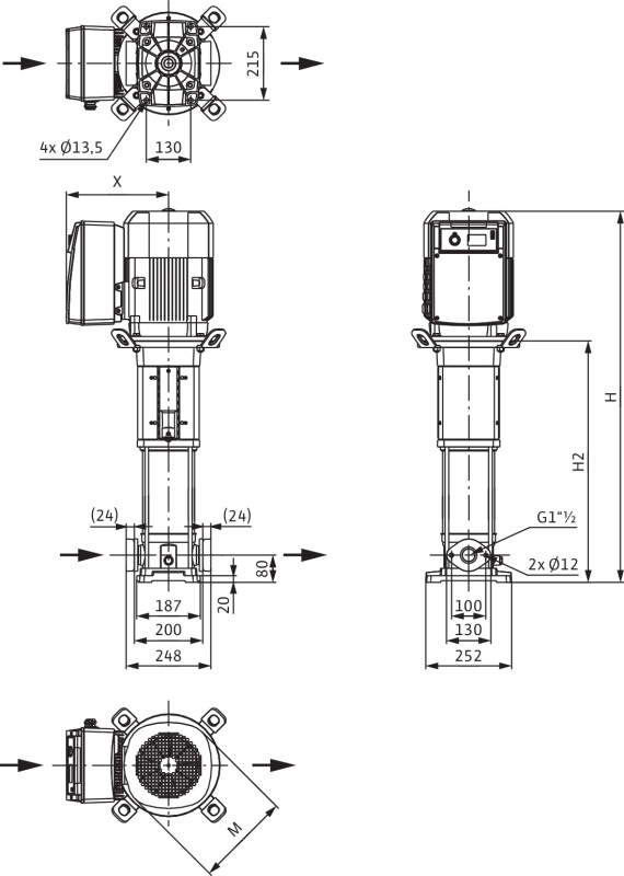 Насос Wilo HELIX VE 1005-1/16/E/S заказать со складов по всей России