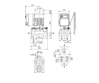 Насос Wilo IP-E 32/125-1,1/2 купить по цене "по запросу"