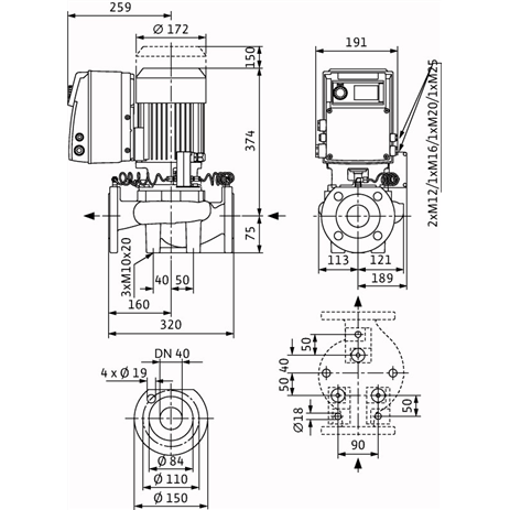 Насос Wilo IP-E 40/120-1,5/2 купить по цене "по запросу"