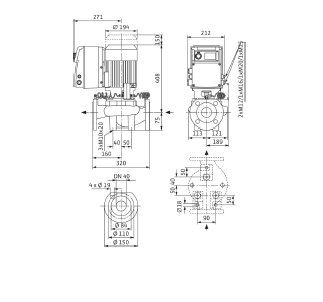 Насос Wilo IP-E 40/150-3/2 купить по цене "по запросу"