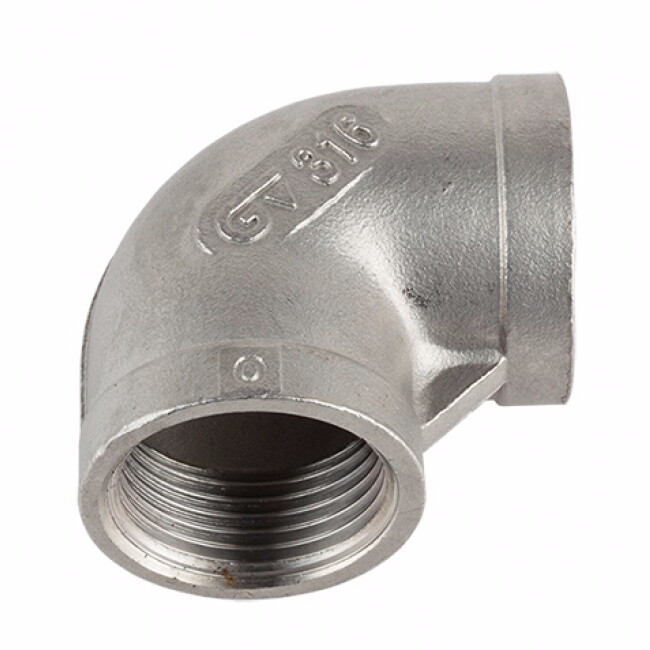 Угольник GENEBRE 0090 07, DN032 (1 1/4"), PN20, 90 град, корпус - AISI316 (CF8M), ВР-ВР