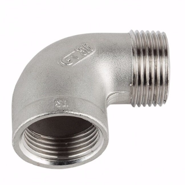 Угольник GENEBRE 0092 06, DN025 (1"), PN20, 90 град, корпус - AISI316 (CF8M), НР-ВР