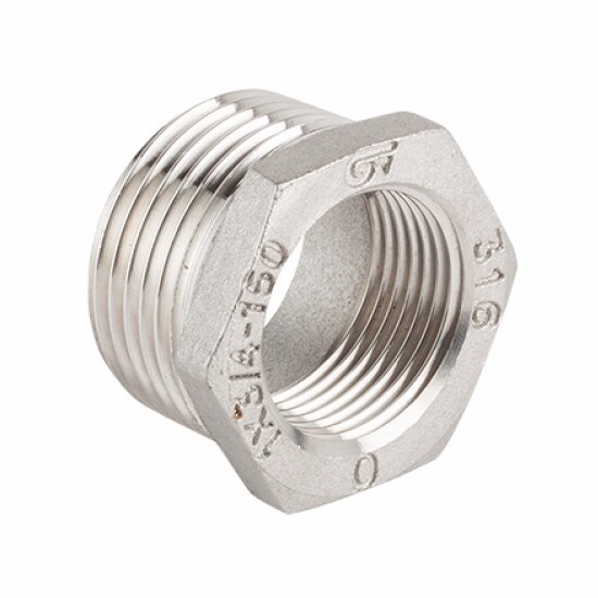 Футорка GENEBRE 0241 05 03, DN020 x DN010 (3/4" x 3/8"), PN20, корпус - AISI316 (CF8M), НР-ВР