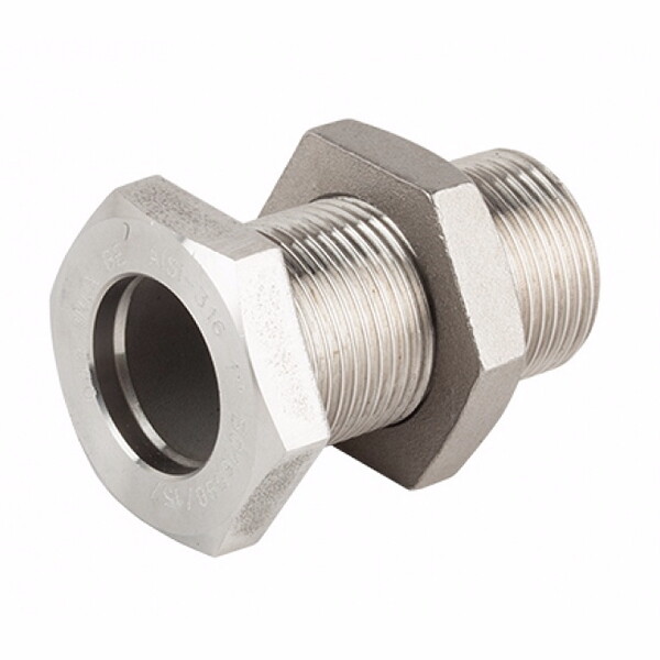 Стеновой соединитель GENEBRE 0285 06, DN025 (1”) PN20, корпус - AISI316 (CF8M), НР