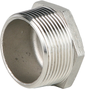 Заглушка шестигранная GENEBRE 0290 03, DN010 (3/8") PN20, корпус - AISI316 (CF8M), НР, резьба BSPT