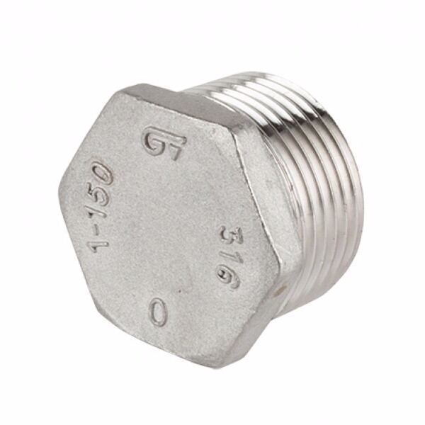Заглушка шестигранная GENEBRE 0290 06, DN025 (1") PN20, корпус - AISI316 (CF8M), НР, резьба BSPT