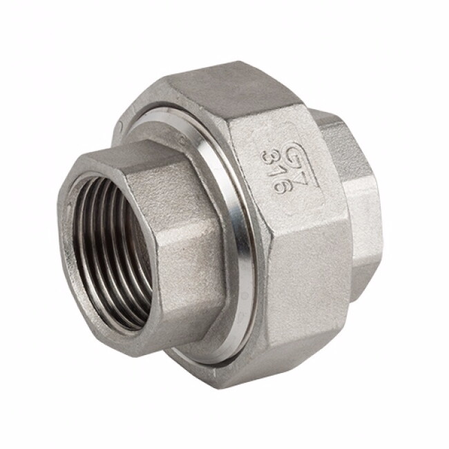 Муфта разъемная GENEBRE 0340 02, DN008 (1/4"), PN20, корпус - AISI316 (CF8M), ВР-ВР