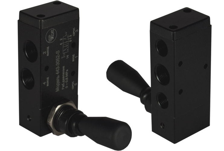 Пневмораспределитель Kipvalve 5/2 G 3/8 с пружинным возвратом без фиксации серия 4