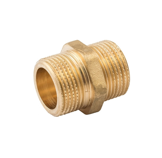 Ниппель НН, 1/2", 1/2", латунь, равнопроходной ELSEN