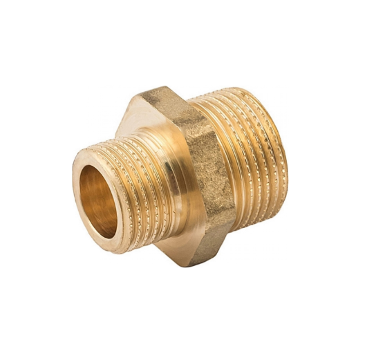 Ниппель НН, 1 1/2", 2", латунь, переходной
