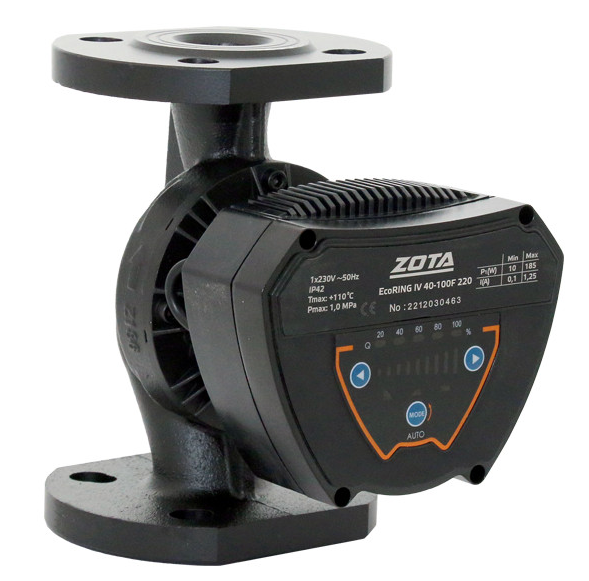 Насос ZOTA EcoRING IV 40-60F 220, циркуляционный насос для отопления, 220 мм фланцевый, 1х230 В, частотник