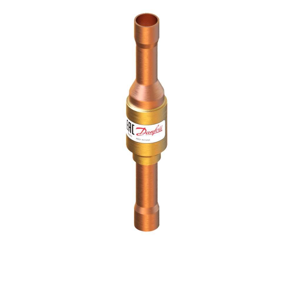 Клапан Danfoss обратный поршневой NRV ODF Ду19 Ру49 латунь под пайку