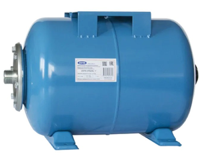 Гидроаккумулятор ZOTA CFS80L, 1" горизонтальный, нерж. фланец