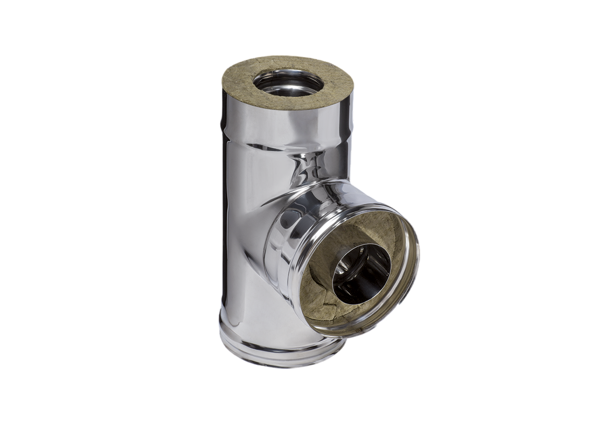 Сэндвич-тройник Ferrum 90° (430/0,8мм) Ф160х250