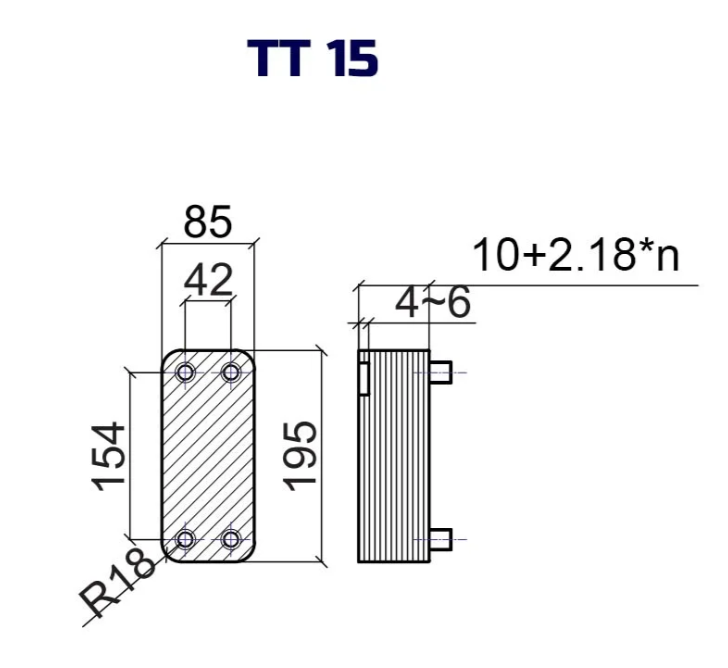 Пластинчатый теплообменник ТТ ТТ15-26H (30 бар) заказать со складов по всей России
