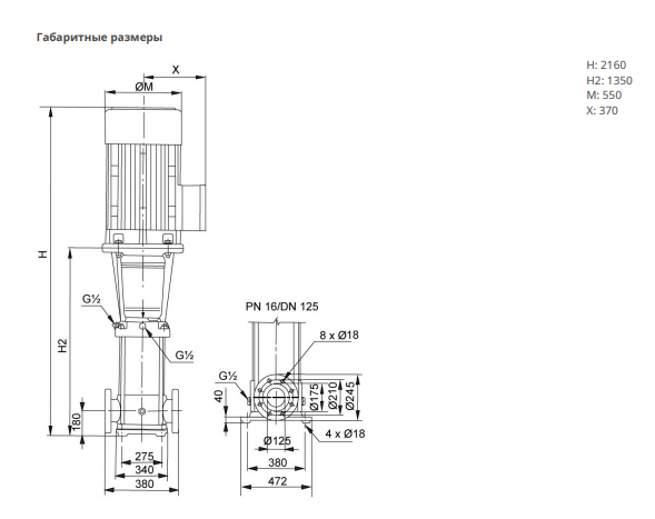 Многоступенчатый насос Native MVL15004-3/16/E/3-400-50-2-S1 заказать со складов по всей России