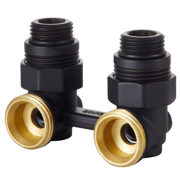 Узел нижнего подключения Royal Thermo угловой 1/2'х3/4' EK черный